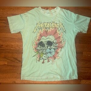 Metallica Graphic T-Shirt in Light Green